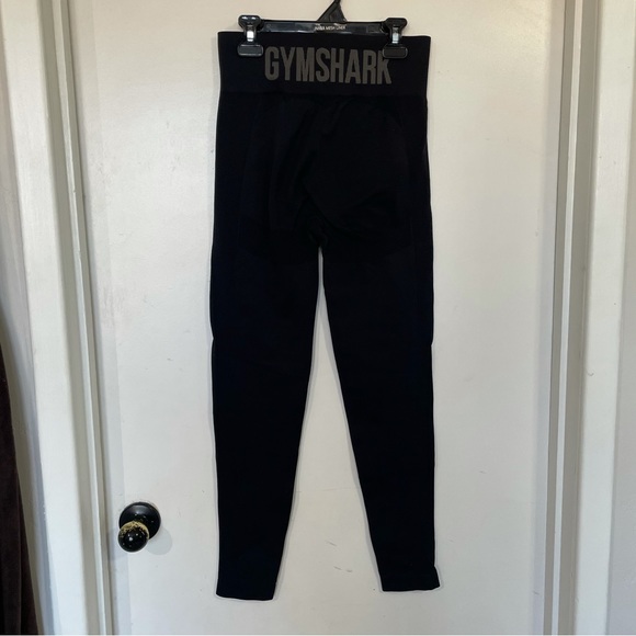Gymshark Flex High Waisted Leggings Womens M 6 Black Work Out Athletic Gym - Picture 5 of 7